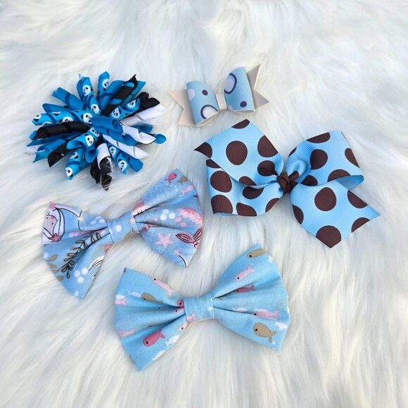 New Baby Girl Hair Bows – Set of 5 Clips, Soft & Stylish for Toddlers & Kids - Picture 1 of 2